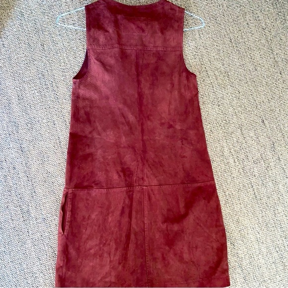 $695 ELIZABETH AND JAMES Stanton suede Leather Shift dress size 0 - Picture 10 of 15